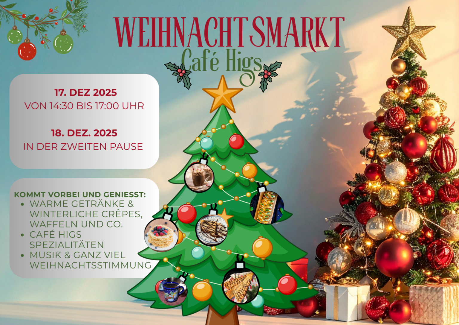 Christmas Market Event Flyer Café Higs